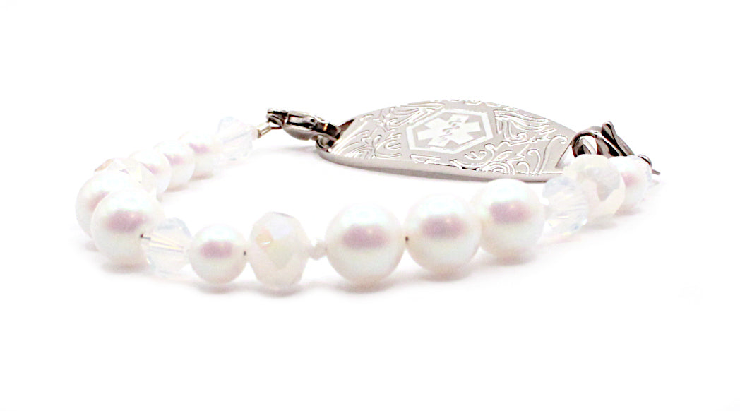 Plush Pearls Medical ID Bracelet