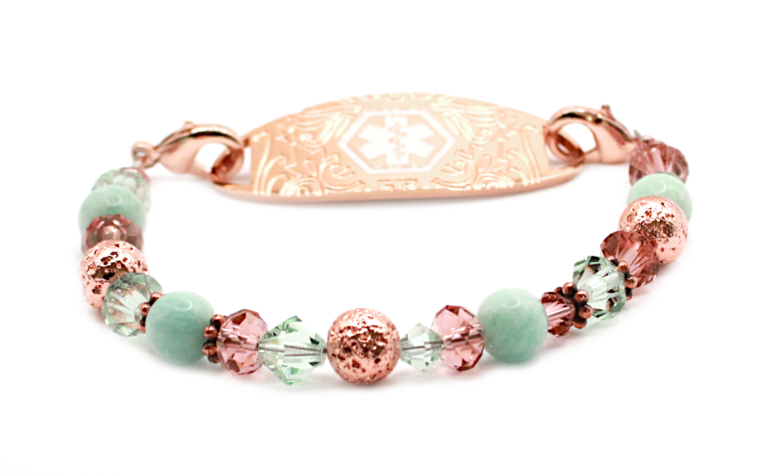 Rose Radiance Medical ID Bracelet