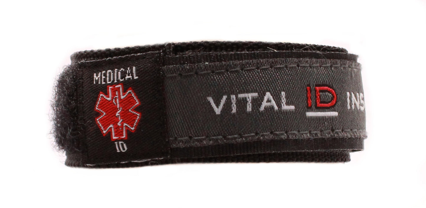Charcoal Velcro Bracelet